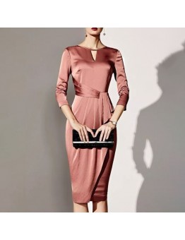 Solid color bright and vibrant dress HF1911-02-02