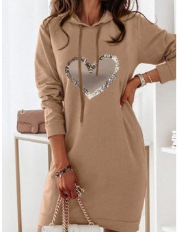 long sleeve hooded sweatshirt dress HF1210-02-01