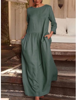 solid color temperament dress HF2208-04-03