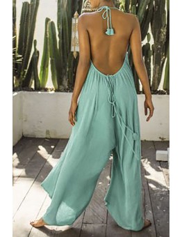 Sexy V-neck camisole loose jumpsuit HF3423-02-02