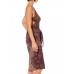 Morphew Collection Chocolate Brown, Red & Green Silk Scarf Dress Made From Valentino Vintage